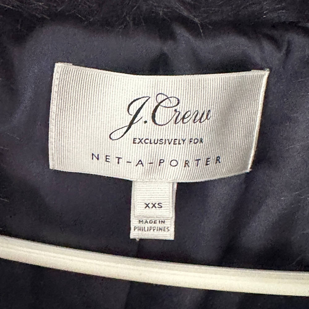 ⭐️ J.Crew x NET-A-PORTER ⭐️ Geo Striped Faux Fur Coat XXS Net-a-Porter - Picture 6 of 9
